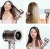 Collage of images showing a woman using a hairdryer, a close-up of the hairdryer's internal components, and another woman holding the hairdryer. Podgląd zdjęcia produktu
