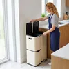 Poubelle Relaxdays, 3 compartiments, 60 l, seaux intérieurs Voir les images du produit 2