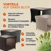 Tavolino laterale in polyrattan grigio 45x45x40cm Anteprima dell’immagine prodotto 8
