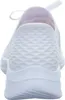 The back view of a white SKECHERS slip-on shoe. Produktbild-Vorschau