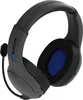 A close-up studio shot of a gray gaming headset with blue accents. Produktbild-Vorschau