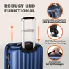 Valise rigide M bleu 4 roues 360° Bagage poignée Voir les images du produit 4