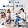 Two women are shown in different settings, each with an aroma diffuser. One is doing yoga, the other is reading. Produktbild-Vorschau