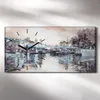 Küche Wohnzimmer Wand Leinwand Uhr Geräuschlos 60x30 Stadt Produktbild-Vorschau 2