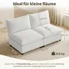 HOMCOM Sofa 2 Sitzer aus Kunstleder 146 cm Modulare Couch Produktbild-Vorschau 3