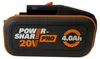 Worx 20V 4Ah Pro PowerShare Lithium-Akku mit LED-Anzeige ( Produktbild-Vorschau 4