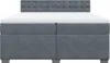 Boxspringbett mit Matratze Dunkelgrau 200x200 cm Samt Produktbild-Vorschau 6