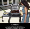 A woman is using an electric grill outdoors. Voir les images du produit