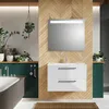 Armoire de salle de bain Stamar, blanche brillante, pour Voir les images du produit 13