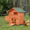 PawHut Kippenhuis, 113,5 x 67,5 x 95,5 cm, houten Productafbeelding-voorbeeld 2