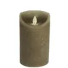 Candela di cera a LED con timer e stoppino tremolante Taupe Anteprima dell’immagine prodotto 1