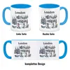Skyline London Kaffeebecher in hellblau mit Spruch London Produktbild-Vorschau 4