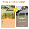 A comparison of two roof designs for a chicken coop or animal enclosure, highlighting the benefits of a steep slope roof. Anteprima dell’immagine prodotto