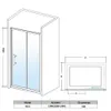 Cabine de douche SONNI 130 x 185 cm argent-blanc, porte Voir les images du produit 3