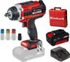 A collection of power tools and accessories, including an impact wrench, battery, charger, and socket set, arranged on a white background. Produktbild-Vorschau