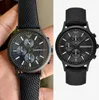 A collage of two images showing an Emporio Armani watch. Voir les images du produit
