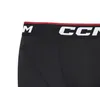 A close-up view of the waistband of black compression shorts with the CCM logo and size 'M' visible. Náhled obrázku produktu