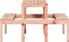 The Living Store Picknicktisch 110x134x75 cm Massivholz Produktbild-Vorschau 6