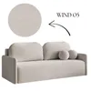 DEKORI Skandinavisches Sofa MALVA – 3-Sitzer Stoffsofa mit Produktbild-Vorschau 3