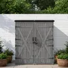 BEALIFE Gartenschrank 140x44x162 cm | 2 Türen & großes Produktbild-Vorschau 1