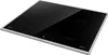 A black induction hob with a silver frame, shown from a high angle. Anteprima dell’immagine prodotto