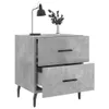 vidaXL Stolik nocny betonowy szary 40x35x47,5 cm materiał Podgląd zdjęcia produktu 4
