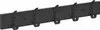 A black wooden coat rack with five hooks against a white background. Produktbild-Vorschau