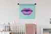 MuchoWow® Wandteppich Wandbehang Lippen - Pastell - Lila Produktbild-Vorschau 1