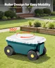 SucceBuy Fahrbarer Gartensitz mit Stauraum und Rollen – Produktbild-Vorschau 2