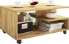 Holz Sofatisch Couchtisch Rollen Stango Anteprima dell’immagine prodotto 1