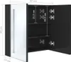 Living Store Szafka z lustrem LED do łazienki czarna Podgląd zdjęcia produktu 8