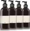 4 flacons distributeurs de savon de 500 ml, plastique, noir Voir les images du produit 1