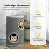 PawHut Kratztonne, 60 cm Hoch Ø 35 cm zweistöckige Produktbild-Vorschau 3