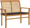vidaXL Gartenbank mit Anthrazit Auflage 112 cm Massivholz Produktbild-Vorschau 11