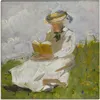 ARTland Leinwandbild Lesende Frau im Grünen. 1906 Größe: Produktbild-Vorschau 1