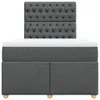 Boxspringbett mit Matratze Dunkelgrau 120x190 cm Stoff Produktbild-Vorschau 4