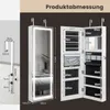COSTWAY 120 cm großer Schmuckschrank mit LED-Spiegel, Produktbild-Vorschau 2