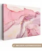 MuchoWow® - Leinwandbilder - Gold - Marmor - Rosa, Produktbild-Vorschau 1
