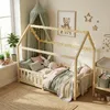 Lettino per bambini 80x160 cm con protezione anticaduta e Anteprima dell’immagine prodotto 2