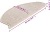 vidaXL Podložky na kroky 15 ks 65x24x4 cm Taupe Polkruhové Náhľad obrázku produktu 8