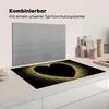 KitchenYeah© Herdabdeckplatte Goldenes Herz auf schwarzem Produktbild-Vorschau 3