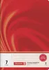 A notebook with a red abstract design on the cover. Podgląd zdjęcia produktu