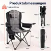 KOMFOTTEU, skladacia turistická stolička, nosnosť do 200 kg Náhľad obrázku produktu 3
