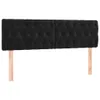 vidaXL LED Kopfteil Schwarz 144x7x78/88 cm Samt -  Kopf- & Produktbild-Vorschau 5