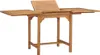 A wooden garden table with extendable sides against a white background. Produktbild-Vorschau