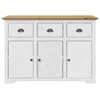 vidaXL Highboard BODO blanc marron 115,5x43x200,5 cm Pin Voir les images du produit 10