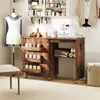 A sewing table with a sewing machine and various sewing supplies. Podgląd zdjęcia produktu