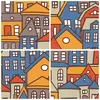 Wanduhr - Rund - Glasuhr - Stadt Haus Straße - 40x40cm - Produktbild-Vorschau 8