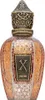 A perfume bottle with an ornate cap and decorative glass. Voir les images du produit
