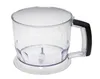 A clear, studio shot of a transparent blender attachment with a black handle against a white background. Produktbild-Vorschau